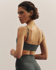 Ultimate Gloss Skinny Strap Bra - Grey