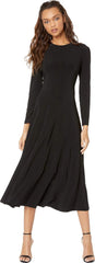 Norma Kamali Long Sleeve Flared Dress