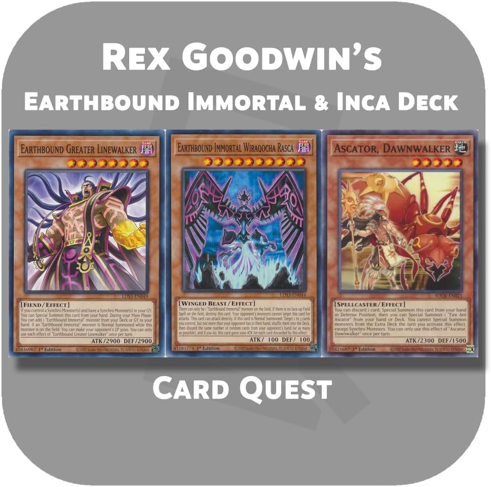 Complete Custom Deck for Yu-Gi-Oh! 5D's - Dark Signer Rex Goodwin’s Earthbound Immortal & Inca Deck