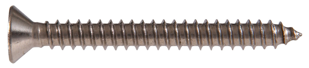 The Hillman Group 823484 Stainless Steel Flat Head Phillips Sheet Metal Screw, 10-Inch x 1/2-Inch, 100-Pack