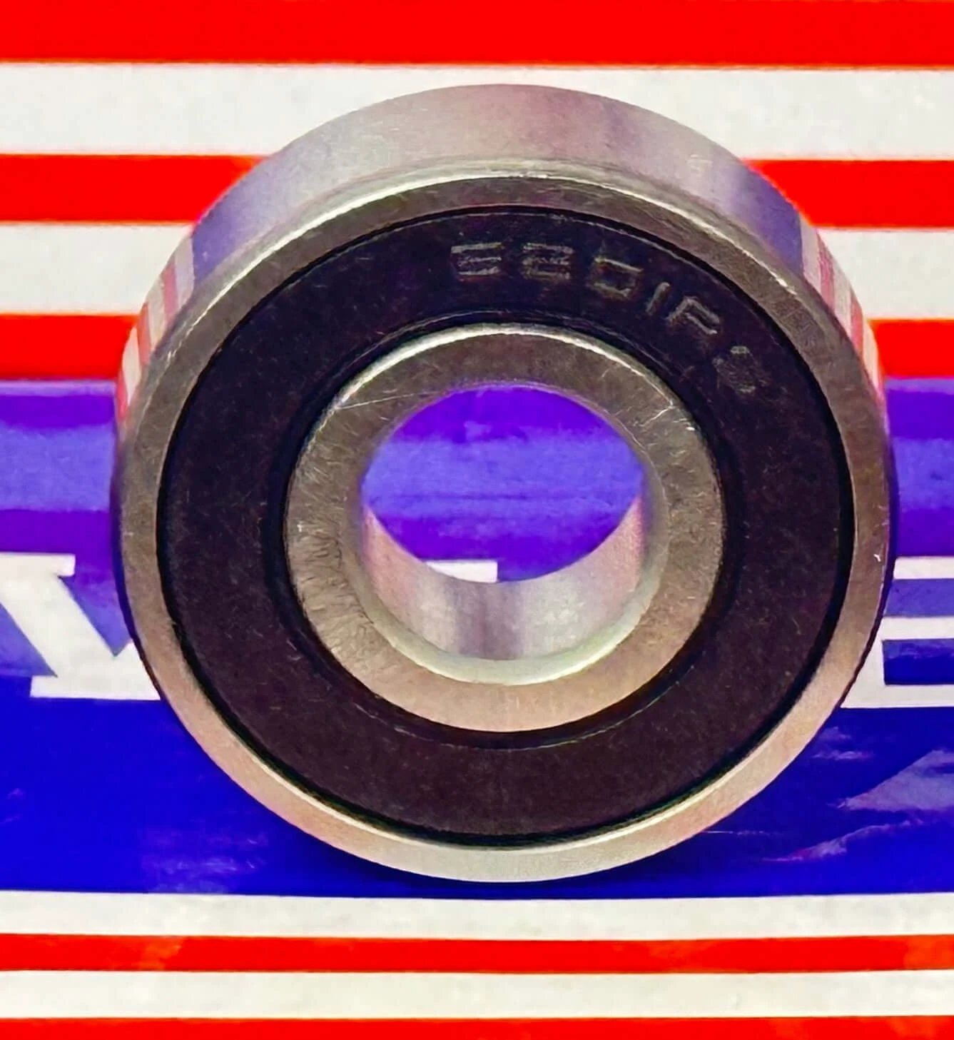 6201-2RS C3 Clearance Sealed Ball Bearing 12x32x10mm front view with rubber seals and chrome steel construction