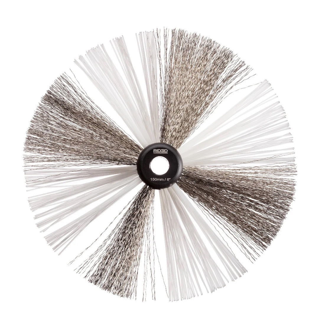 RIDGID 68998 6" (155 mm) Nylon/Steel Brush for 3/8" (10 mm) Cable - McCally Tool and Supply | Industrial Distributor & Repair