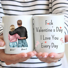 F Valentine's Day - Gepersonaliseerde Valentijnsdagmok voor je partner, partner, koppelmok