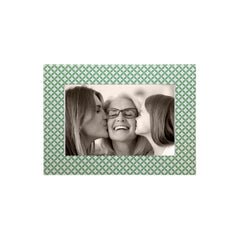 Double Sided Geometric Green and Rosa Pink 4x6 Frame