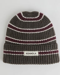 Stripe Beanie - Coffee Bean/Marshmallow White