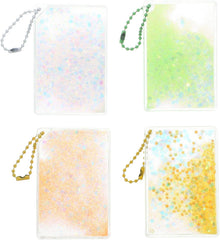 MAGICLULU 4pcs Keychain Trading Cards Covers Card Sleeve Card Protectors Glitter Cards Covers Photo Sleeves Cards Sleeves Card Holder Cards Protectors Id Holders Small Card Flash
