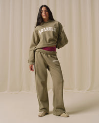 Varsity Loose Fit Hoodie - Pistachio Green