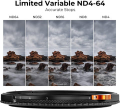 K&F CONCEPT NANO-X Series 2-in-1 Filter - Variable ND4-ND64 & CPL - 77mm