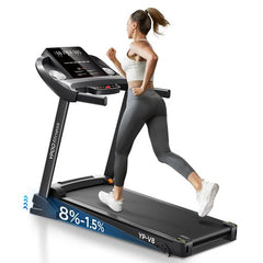 Treadmills for Home Use, Walking Pad Treadmill with Incline, Auto Foldable Treadmills for Home, 8.0 MPH Running Treadmill with Bluetooth Enabled, 300 lbs User Capacity