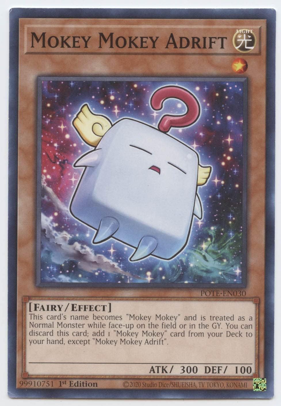 Yu-Gi-Oh! Mokey Mokey Adrift - POTE-EN030 - Common - 1st Edition