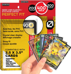 EVORETRO Perfect Fit Card Sleeves - 400 Clear Penny Sleeves for Pokemon Cards, MTG, Yu-Gi-Oh, Lorcana, One Piece, Dragon Ball - Standard Size Trading Card Sleeves 2.5x3.5 in (6.35 x 8.8cm)