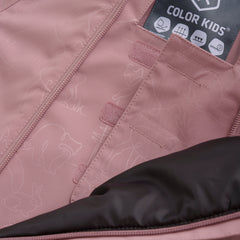 Color Kids - Pink Snowsuit with Woodland Animals - 1Y