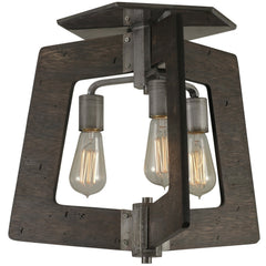 Three Light Ceiling Mount<br /><span style="color:#4AB0CE;font-size:60%;">PREGUNTE POR ENTREGA EN PANAMA</span><br />Collection: Lofty<br />Finish: Steel