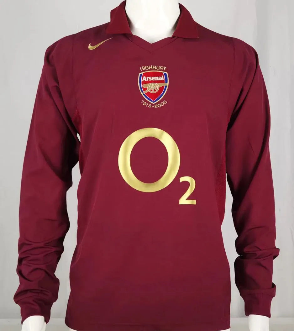 Camiseta retro Arsenal Local Manga Larga 2005/2006