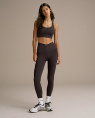 Ultimate Wrap Over Leggings - Coffee Bean