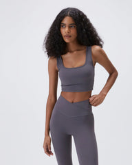 Ultimate Square Neck Bra - Dark Grey