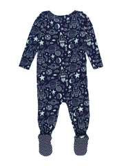 Baby Boys Blast Off Bamboo Viscose Footed One Piece Pajama