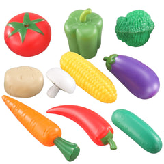 JOYIN 50 Pieces Kids Plastic Play Food Toys, Fake Food, Pretend Kitchen Playset, Toddler Imaginative Development Toys, Fun Educational Game Accessories, Bithday Gifts Party Supplies