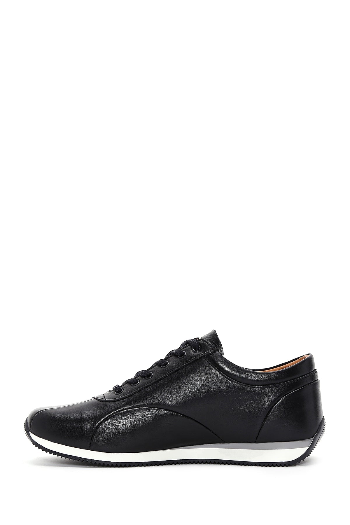 Erkek Siyah Deri Sneaker