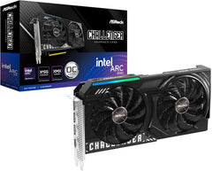 ASRock Intel Arc B580 Challenger 12GB OC Graphics Card, Intel Xe2-HPG, 12GB GDDR6, PCIe 4.0, Dual Fans, 0dB Silent, LED Indicator, DisplayPort 2.1, HDMI 2.1a
