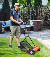 Einhell 3414127 Ręczna Kosiarka, Szerokość Cięcia 30 Cm, Maks. Wysokość Cięcia 42 Mm, Kosz Na Trawę 16 L