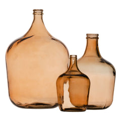 Garrafa Decorativa vidrio reciclado Caramelo 27 x 27 x 42 cm