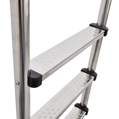 VXL Escalera De Piscina 3 Peldaños Acero Inoxidable 120 Cm