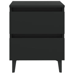 Nattbord 2 stk svart 40x35x50 cm konstruert tre