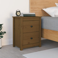 vidaXL Bedside Cabinet Honey Brown 50x35x61.5 cm Solid Wood Pine