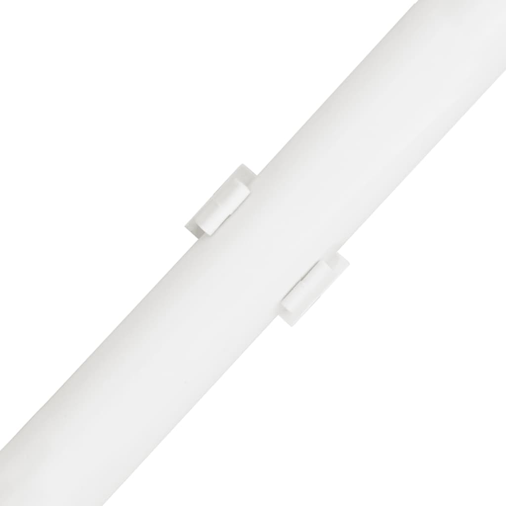 White PVC cable trunking, 1.2 inches wide, with clips, shown in a straight section.