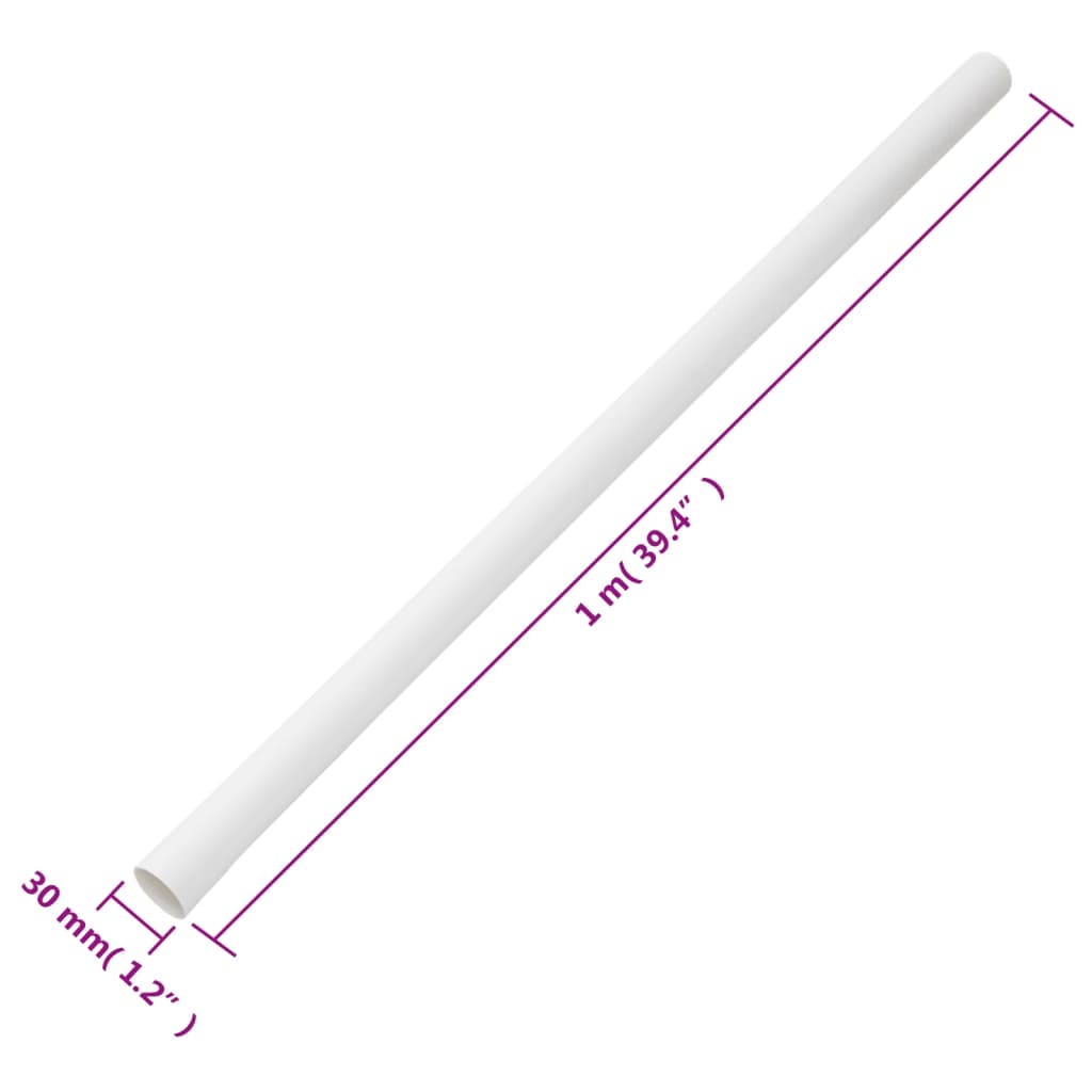 White 1.2-inch PVC cable trunking with clips, measuring 32.8 feet in length.