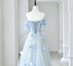 ArtisticTulle Off the Shoulder Flower Prom Dress