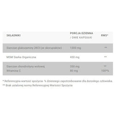 Glukozamina + Chondroityna + MSM + Witamina C suplement diety 120 kapsułek