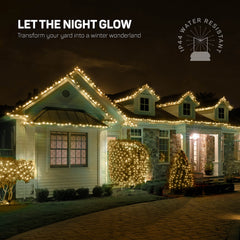 C6 Christmas Lights Bright White [Set of 100] C6 LED Christmas Lights, UL Approved for Indoor/Outdoor Use. C6 String Lights120V Holiday Lights for Holiday/Party Festival Decorations 25.5 Ft.  - Like New