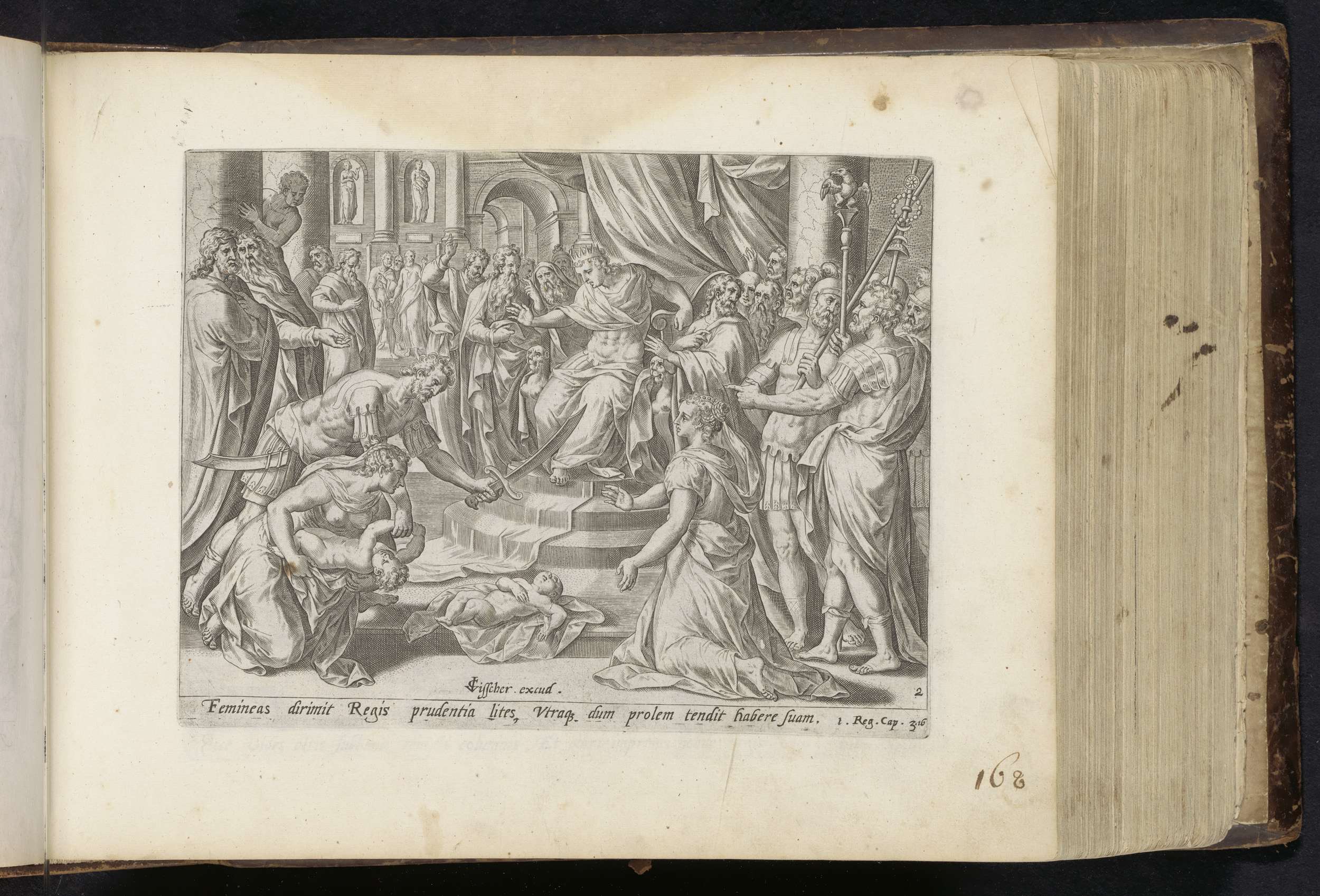 Judgment of Solomon, Hans Collaert (I) (attributed to), 1646 Canvas Print