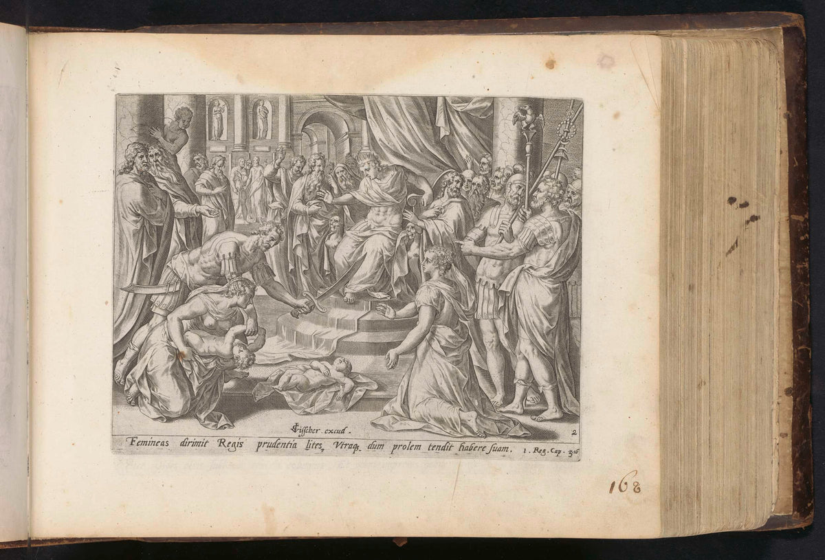 Judgment of Solomon, Hans Collaert (I) (attributed to), 1646 Canvas Print