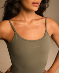 Ultimate Low Cross Back Romper - Olive Green