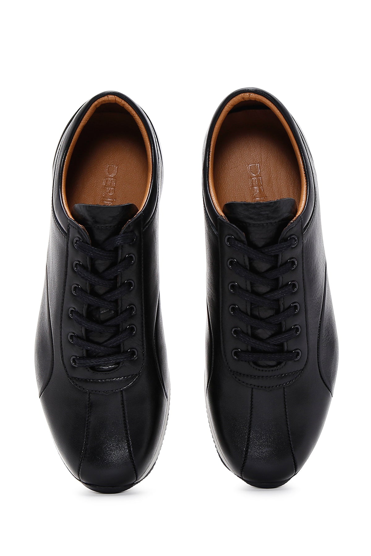 Erkek Siyah Deri Sneaker