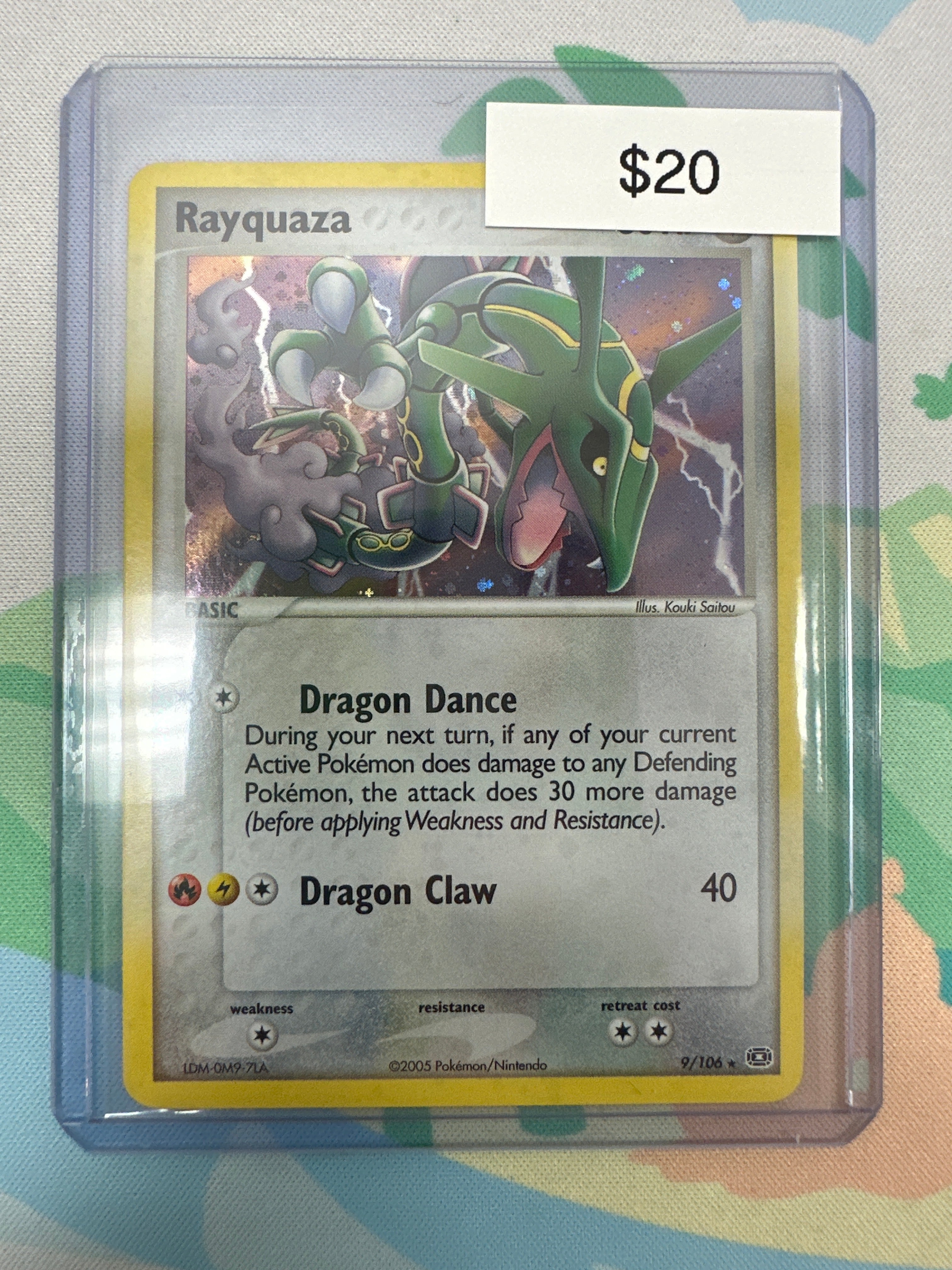 Pokemon Emerald Rayquaza Holo Rare 9/106
