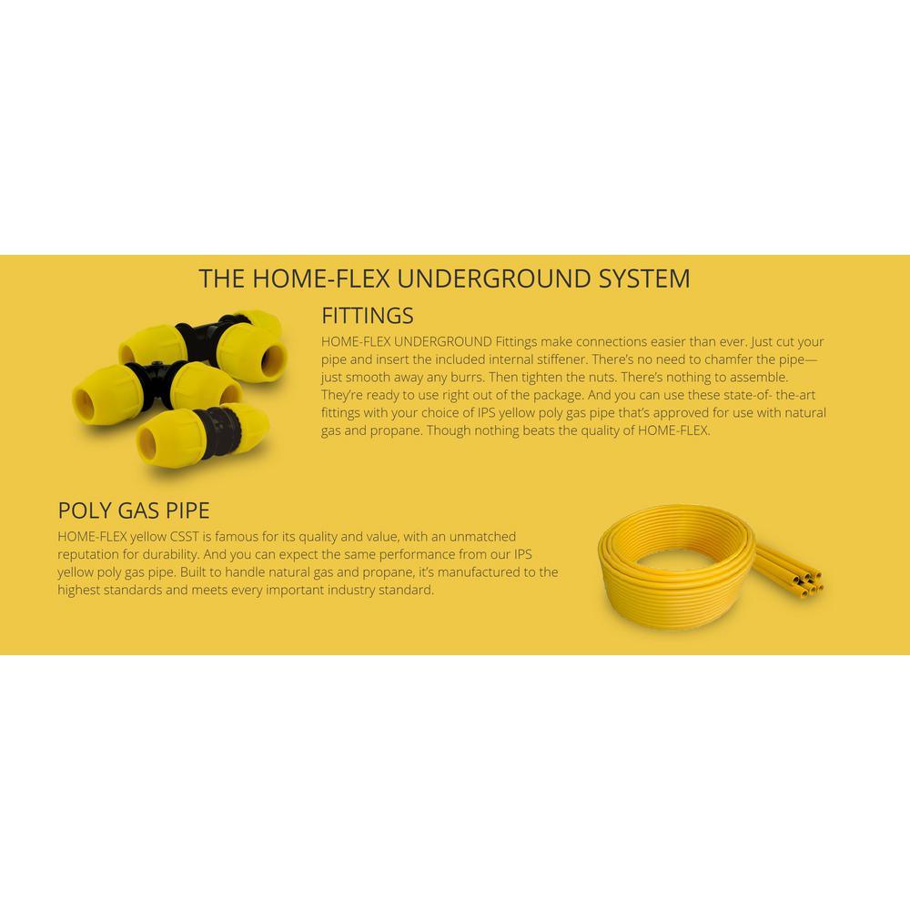 1-1/4 in. IPS x 500 ft. DR 11 Underground Yellow Polyethylene Gas Pipe - Super Arbor