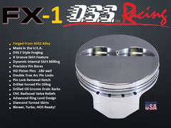 2303-4040 383 Small Block Chevy FX Series -16cc    Dish Top SBC 23 Degree Forged Piston Set 4.040 inch bore   COMP HEIGHT:  1.425"