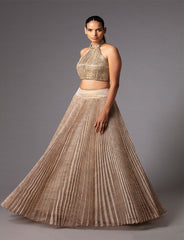 Halter Blouse and skirt set by AMIT AGGARWAL