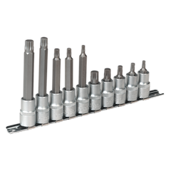 Spline Socket Bit Set 10pc 1/2"Sq Drive - AK6215 - Farming Parts