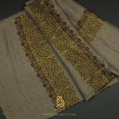 PREMIUM BROWN AUTHENTIC OMANI MASSAR SCARF OM119