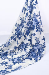 Amna Khadija Classic Printed Bana Dora Lawn Unstitched 2 Piece Suit - Design-48 - AK25CFL6 - Blue - Summer Collection
