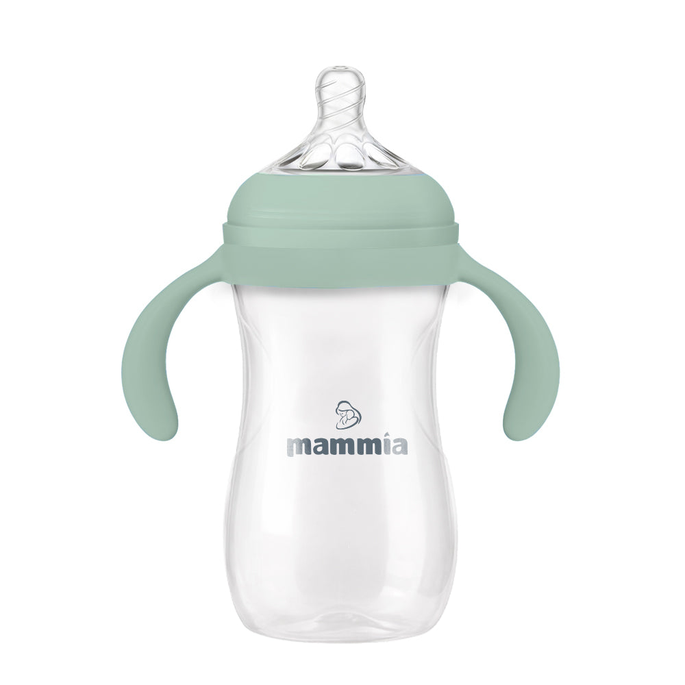 Mammia - Biberon natural feeling a poignée 240 ml - 3m+