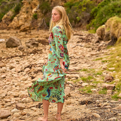 Vibrant floral cotton maxi dress, boho coastal cover-up
Lightweight cotton maxi dress, colourful beach outfit
Boho floral maxi dress for women, vibrant summer style