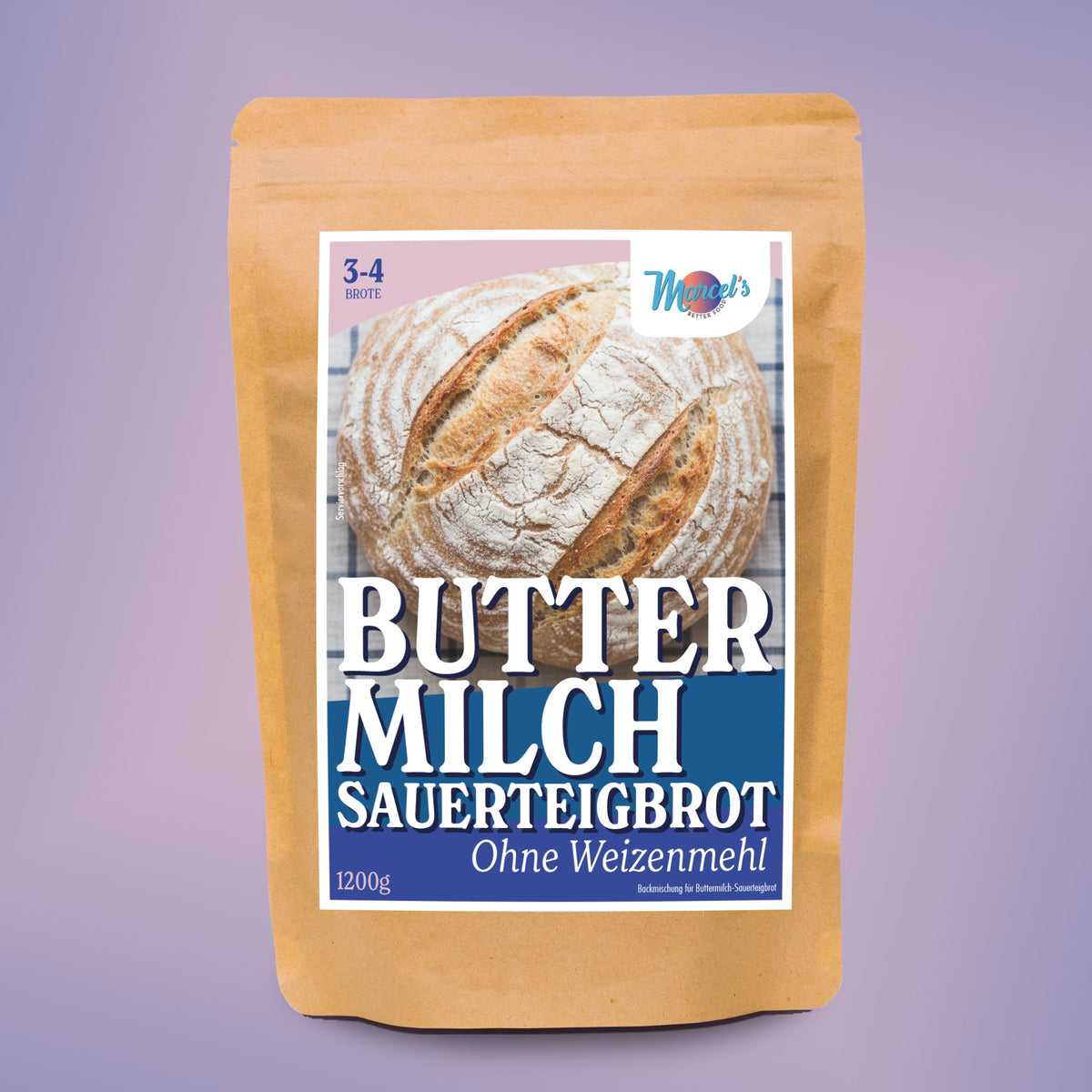 BUTTERMILCHBROT Sauerteigbrot ohne Weizenmehl