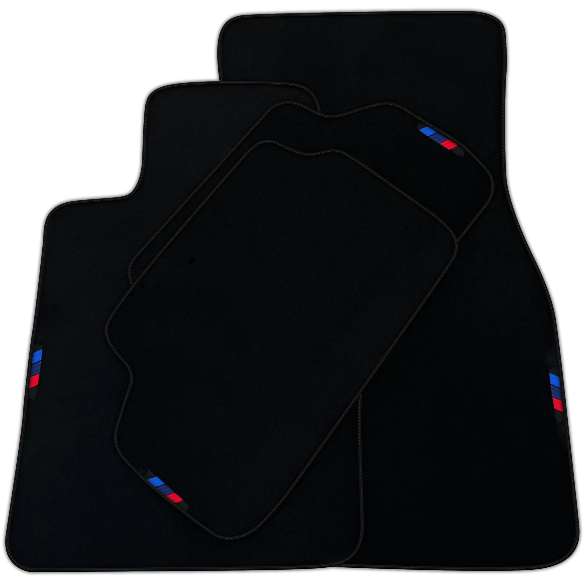 Black Mats For BMW 5 Series E61 Wagon | Red Trim | Various Trim Colors