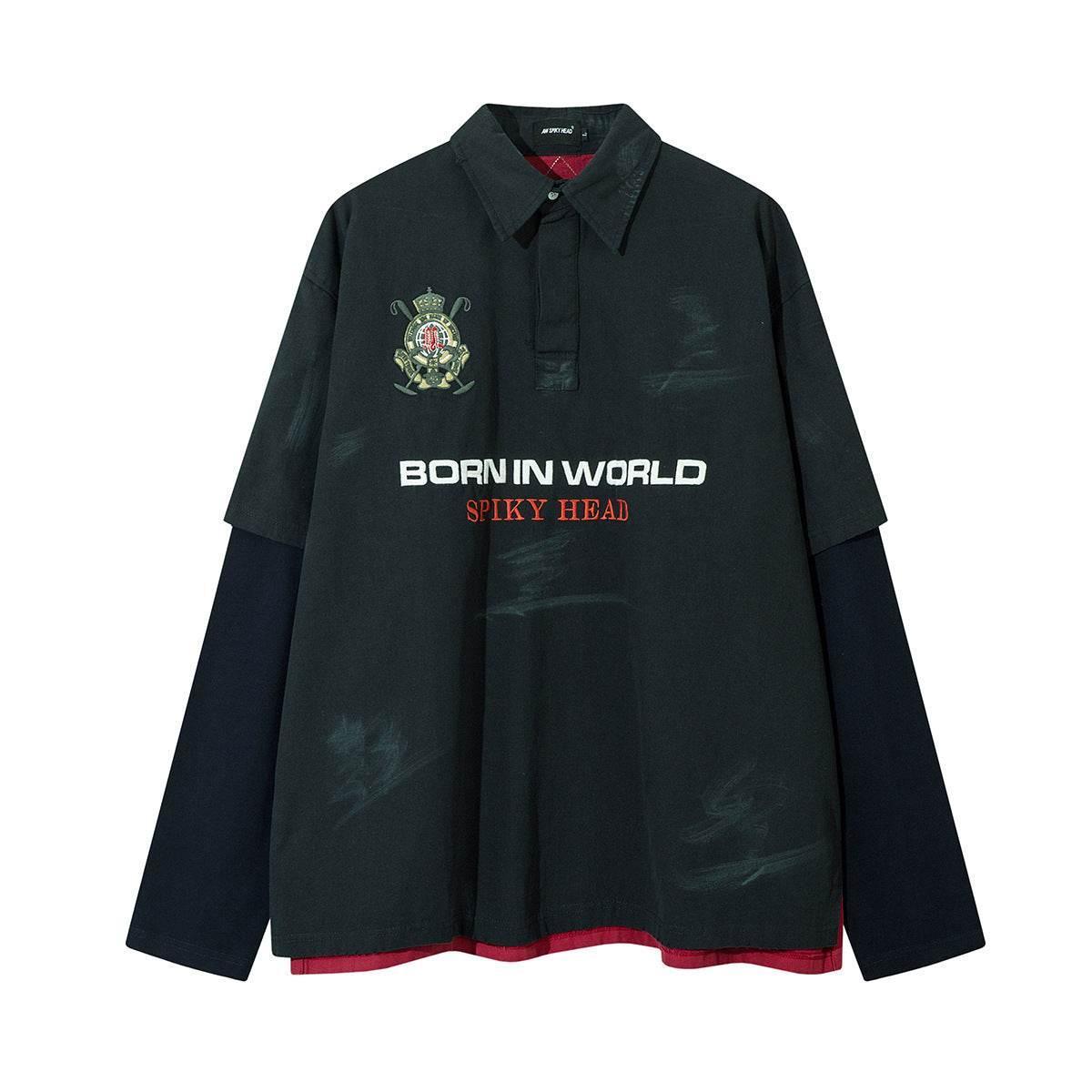 Fake two embroidered polo collar Jersey For Men And Women | MuddyStock Originals